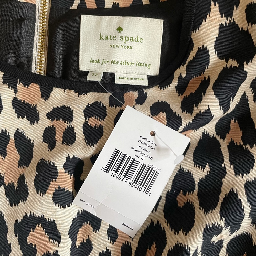 Kate Spade Leopard Print Dress Sz 12 - Brand New